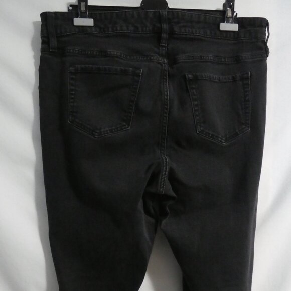 JOE FRESH + | size 18 | Classic Slim | Black Distressed Denim Jeans - Picture 15 of 16